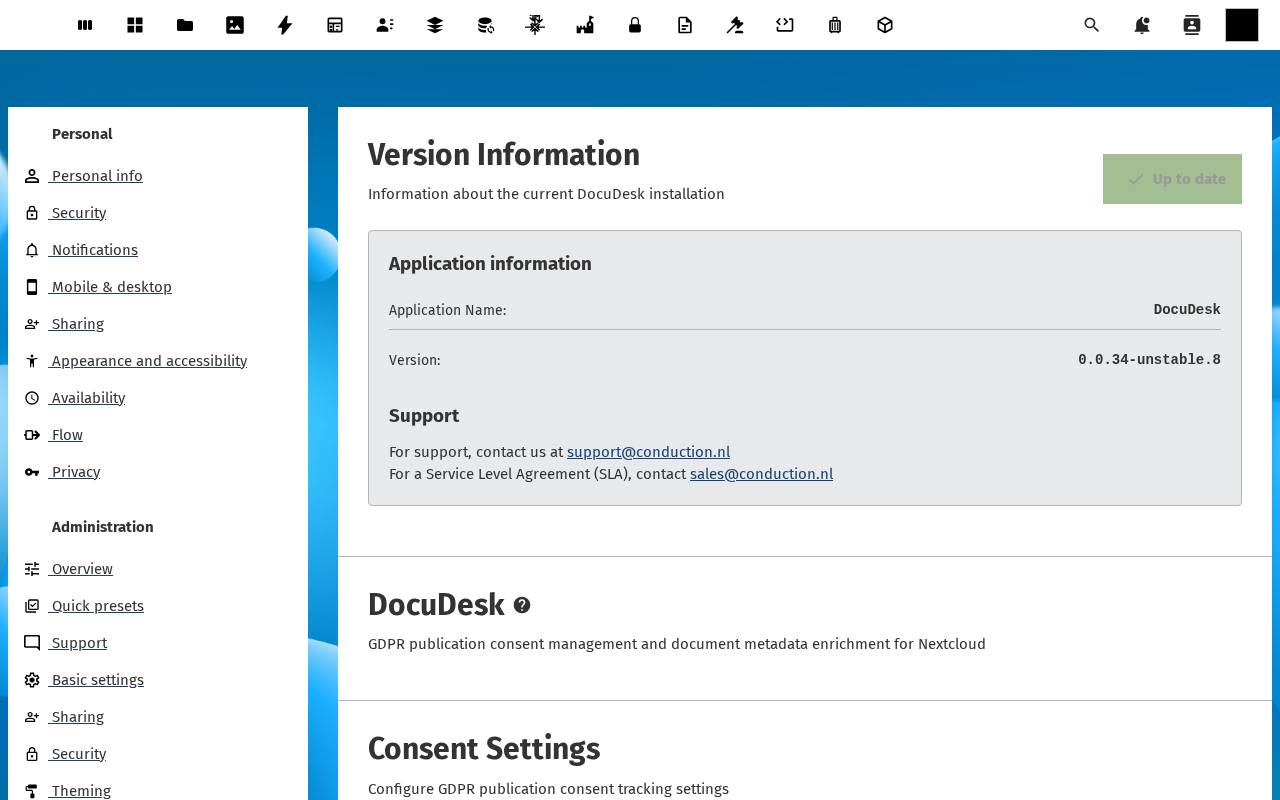 Filinq admin settings, Registers section