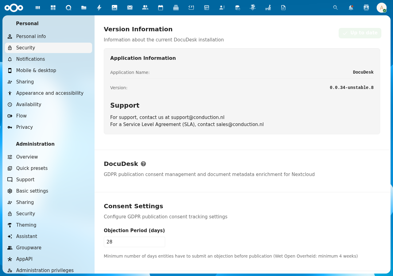 Admin Settings
